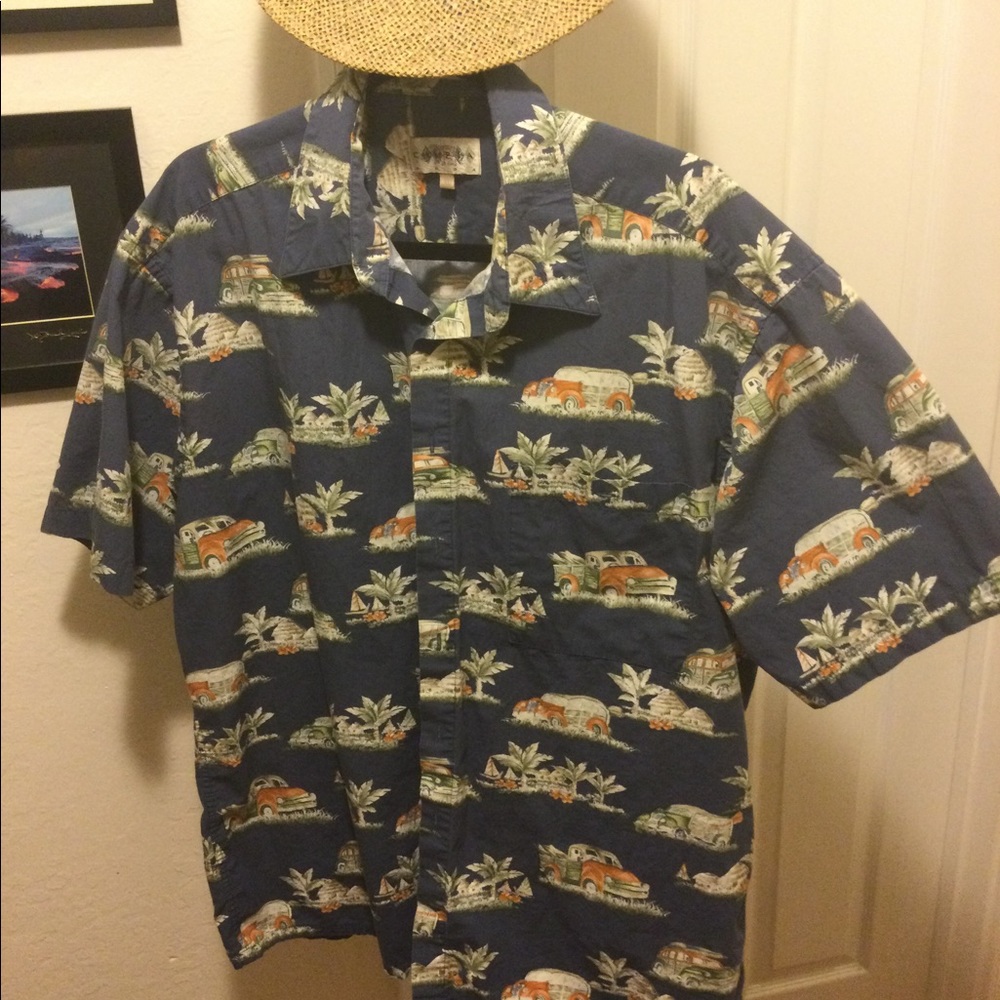 Campia moda Blue Hawaiian style shirt